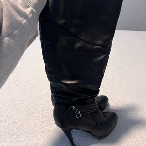 INC International Concepts Black Heeled Boots